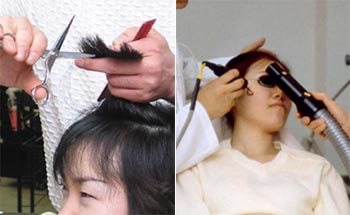 머리 VS 피부 미용사들간의 다툼