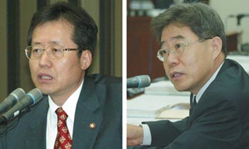 홍준표 함승희 의원  -  북한방문과 국감일정 겹쳐 고민