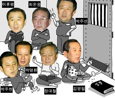 구속의원 8인방 옥중생활 엿보기