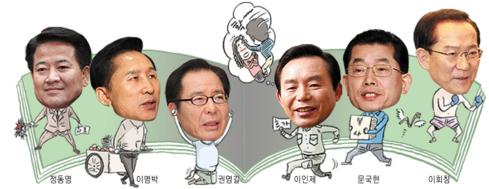 자서전으로 본 대선주자 6인 ‘그때 그 시절’