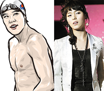 박태환과 미녀스타 인맥해부