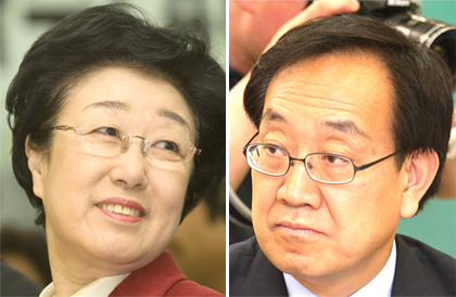 한명숙 -이계안 경선 신경전