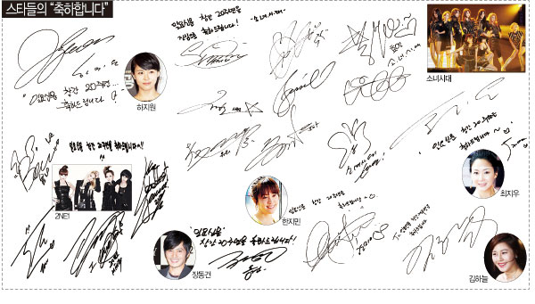 [창간 20주년 특집] 스타들의 “축하합니다”