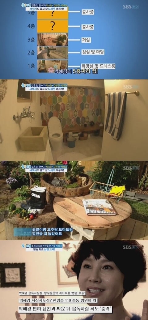 '스머프하우스' 박혜경 5층 집공개…안방 옆에 정원 '웰빙하우스'