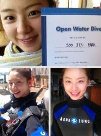 박수진 다이버 자격증 취득 "인어공주 됐어요"