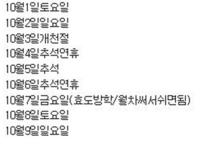 2044년 10월 황금연휴... 최대 9일 휴무일 "그때까지 꼭 생존해야지^^"