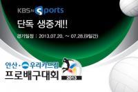 2013 안산·우리카드컵 프로배구대회 개막...KBS N Sports 전 경기 중계