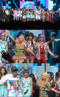 2NE1, 노홍철과 저질댄스 추며 1위 자축 "그렇게 좋아?"