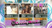인피니트 ‘데스티니’ 음악중심 1위...에일리 2위, 강승윤 3위