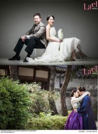 제이 웨딩화보, 주한미군 출신 예비신랑 훤칠한 키에 훈훈한 외모 '눈길'