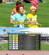 '비투비' 민혁, 아육대 100m 12초 40초 신기록...육상선수 아냐?