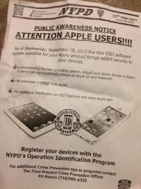 뉴욕경찰 iOS7 업데이트 적극 권장, '액티베이션 락' 기능 뭐길래