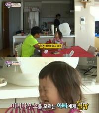 '슈퍼맨' 추블리 추사랑 미니마우스 포크에 폭발…추성훈 '멘붕'