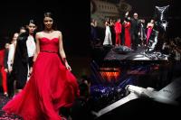 [배틀룩] 미란다 커, 붉은 드레스 입고 런웨이..마이클 코어스 특별 패션쇼 