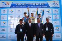 [포토] 장만채 교육감, 강원 전국체육대회 전남선수 격려