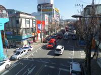 김천소방서, '소방차 길 터주기' 훈련 실시