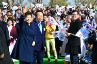 대통령 안동 방문... 곳곳에 환영인파 몰려, 축제분위기