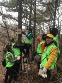 대전서구, 도솔산에 야생조류 보금자리 50개 설치