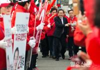 용인 찾은 홍준표 자유한국당 대선후보