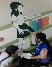 천안 성환중, 알록달록 '도서관 가는 길'