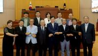  대전시의회 김경훈 의장, 일본 소송시 관악협회  임원단 접견