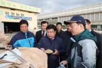 권선택 대전시장 비축미 매입현장 방문