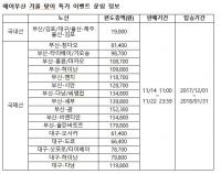 에어부산, 겨울 특가항공으로 봄에서 겨울까지 느껴보자