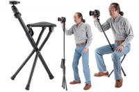 [아이디어세상] 장시간 촬영할 때 편리 '의자 달린 삼각대'