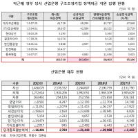 박근혜 정부 시절 대규모 구조조정기업 지원으로 산업은행 증자 불가피