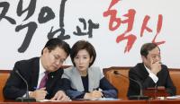 한국당 김병준-나경원, ‘아직은 어색한 사이?’