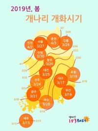 올해 봄꽃 지난해보다 1~2일 빨리 필 듯