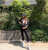 양미라, 만삭 D라인+레깅스 패션 인증샷 “임신 9개월차” 