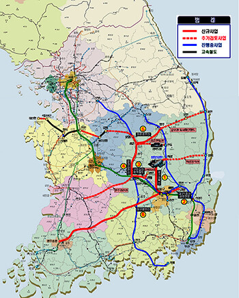 제4차 국가철도망 경북노선도 (자료=경북도 제공)