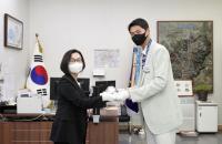 은수미 성남시장, 도쿄 올림픽 펜싱 금메달리스트 오상욱 선수 격려