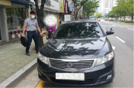 불법운전교습 행위 단속 모습. 사진=부산경찰청