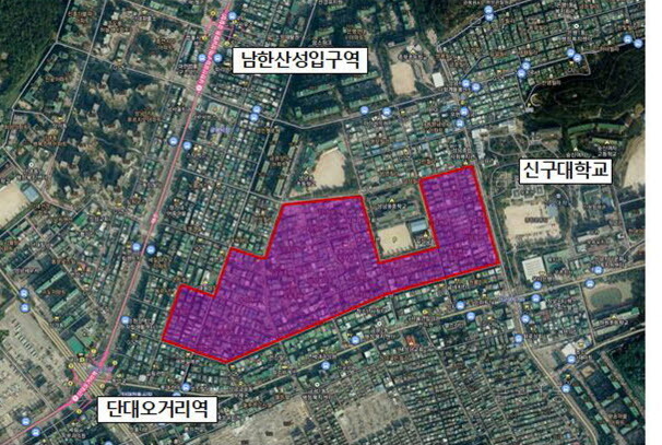 경기 성남시 금광2동 행정복지센터 북측. 자료=성남시 제공