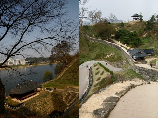 백제 웅진의 왕성이었던 공산성은 공산의 능선과 계곡을 따라 지어졌다. 유네스코 세계문화유산으로도 지정되어 있다. 사진=이송이 기자