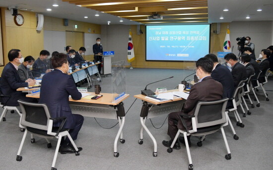 ‘경남 미래 성장산업 육성전략과 신사업 발굴’ 연구용역 최종보고회 모습.