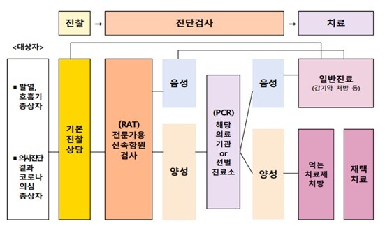 코로나19 진료 개념도. 사진=김해시