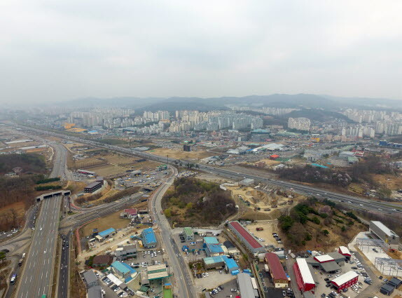 신수로 항공사진. 사진=용인시 제공