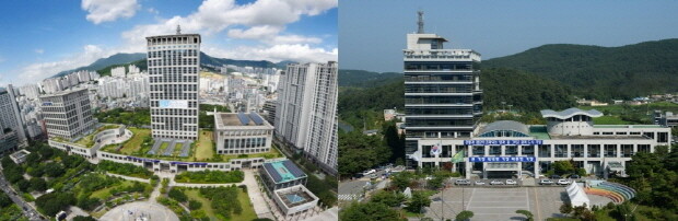 부산시청(왼쪽)과 기장군청. 사진=부산시·기장군 제공