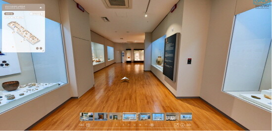 경상국립대학교박물관 온라인 전시실(VR) 구현 장면. 사진=경상국립대