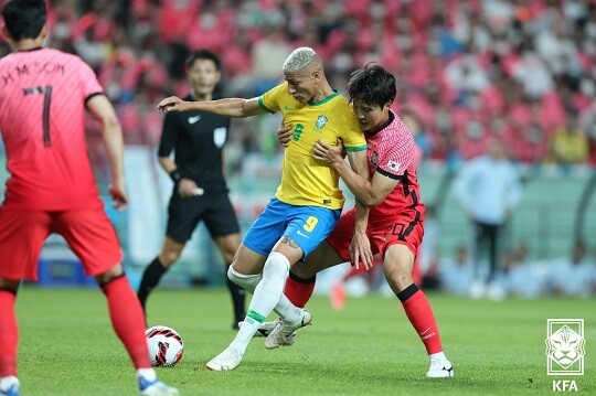 브라질이 한국에 5-1 대승을 거뒀다. 사진=KFA