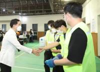 서철모 화성시장, 밤새 고생한 선거종사원 격려