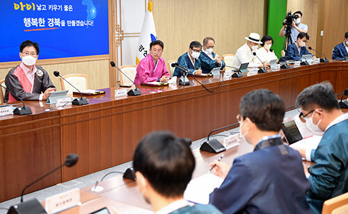 3일 오전 이철우 지사가 지방선거 이후 도정업무 복귀 첫 간부회의를 주재하고 있다. 사진=경북도 제공