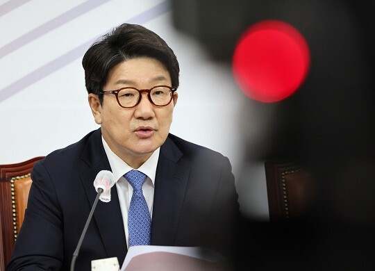 권성동 국민의힘 대표 직무대행 겸 원내대표 모습. 사진=박은숙 기자