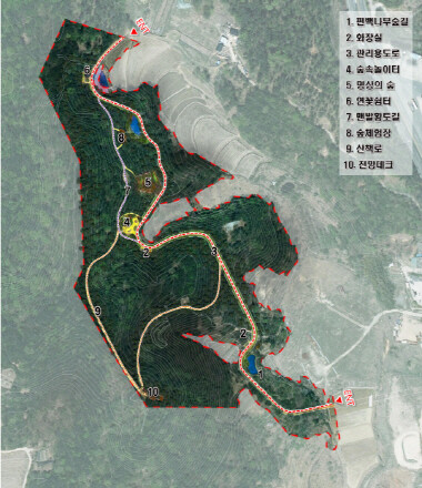 장안 치유의 숲 계획평면도. 사진=기장군 제공