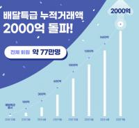 “배달 시장 ‘불황’에도”...배달특급 누적거래액 2000억원 달성