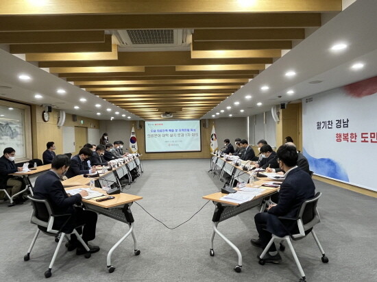 의료분야 대학설치 분과회의 진행 모습. 사진=경남도 제공
