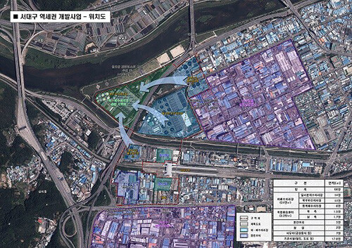 서대구 역세권 개발사업 위치도. 사진=대구시 제공